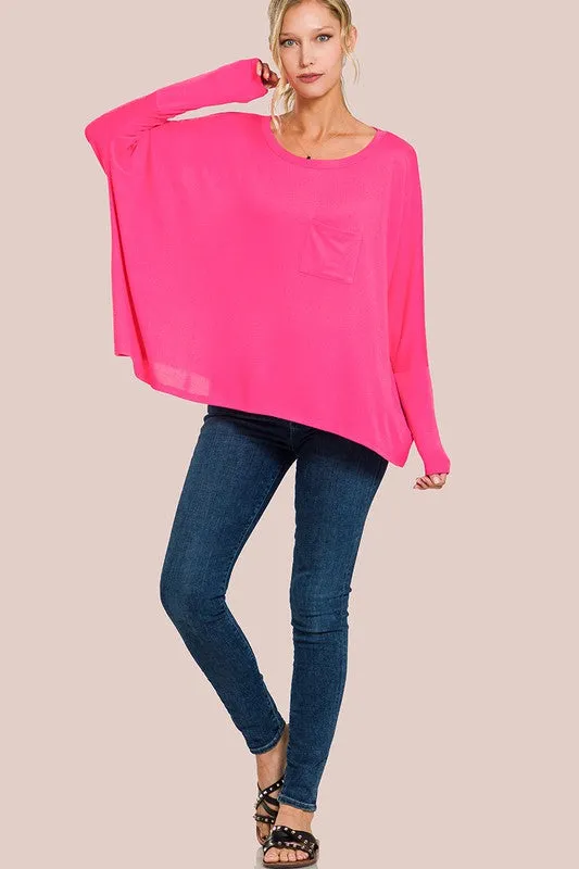 Amber Moon Basics: Dolman Sleeve Top in multiple colors