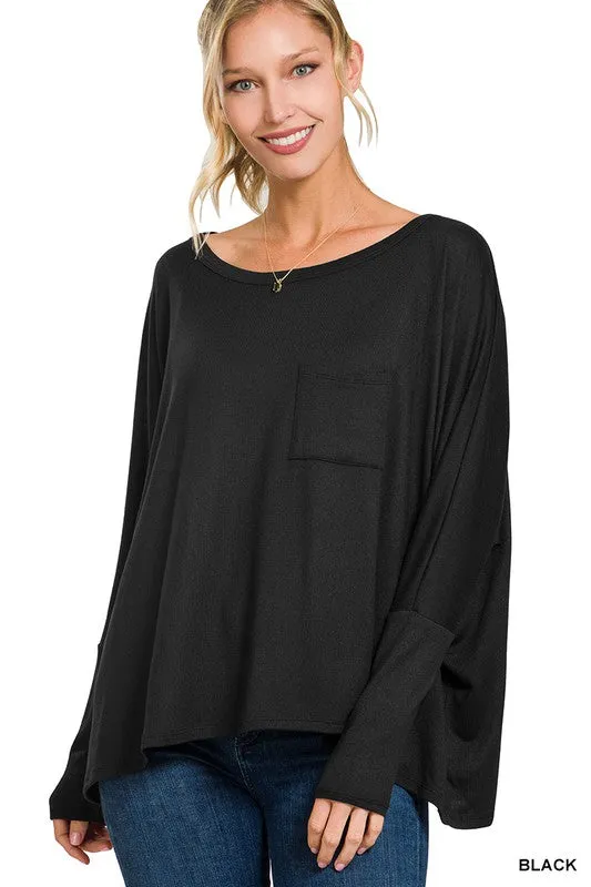 Amber Moon Basics: Dolman Sleeve Top in multiple colors