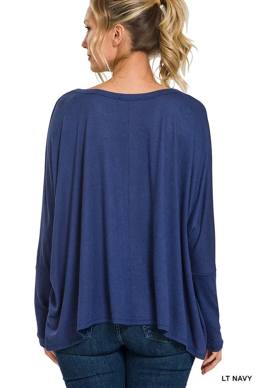 Amber Moon Basics: Dolman Sleeve Top in multiple colors