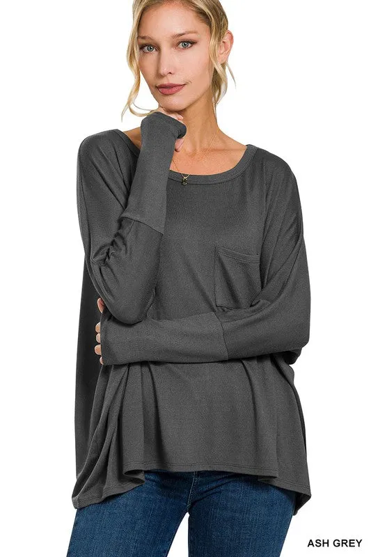 Amber Moon Basics: Dolman Sleeve Top in multiple colors