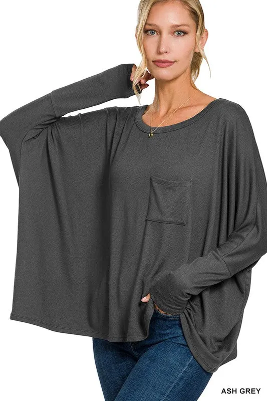Amber Moon Basics: Dolman Sleeve Top in multiple colors