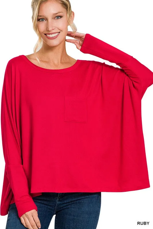 Amber Moon Basics: Dolman Sleeve Top in multiple colors