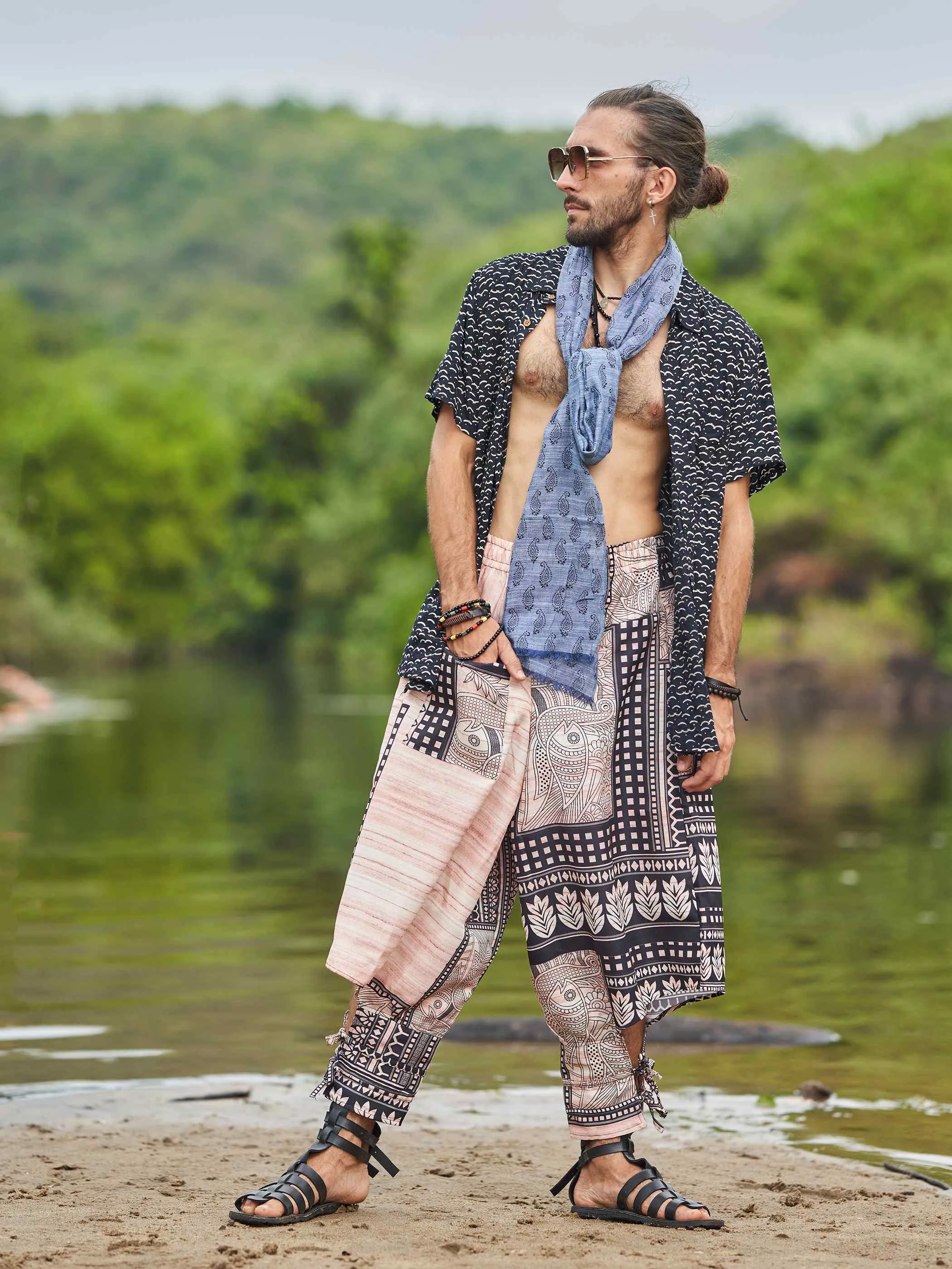 Men's Artistic Tribal Harem Pants for Travel Dance Yoga
