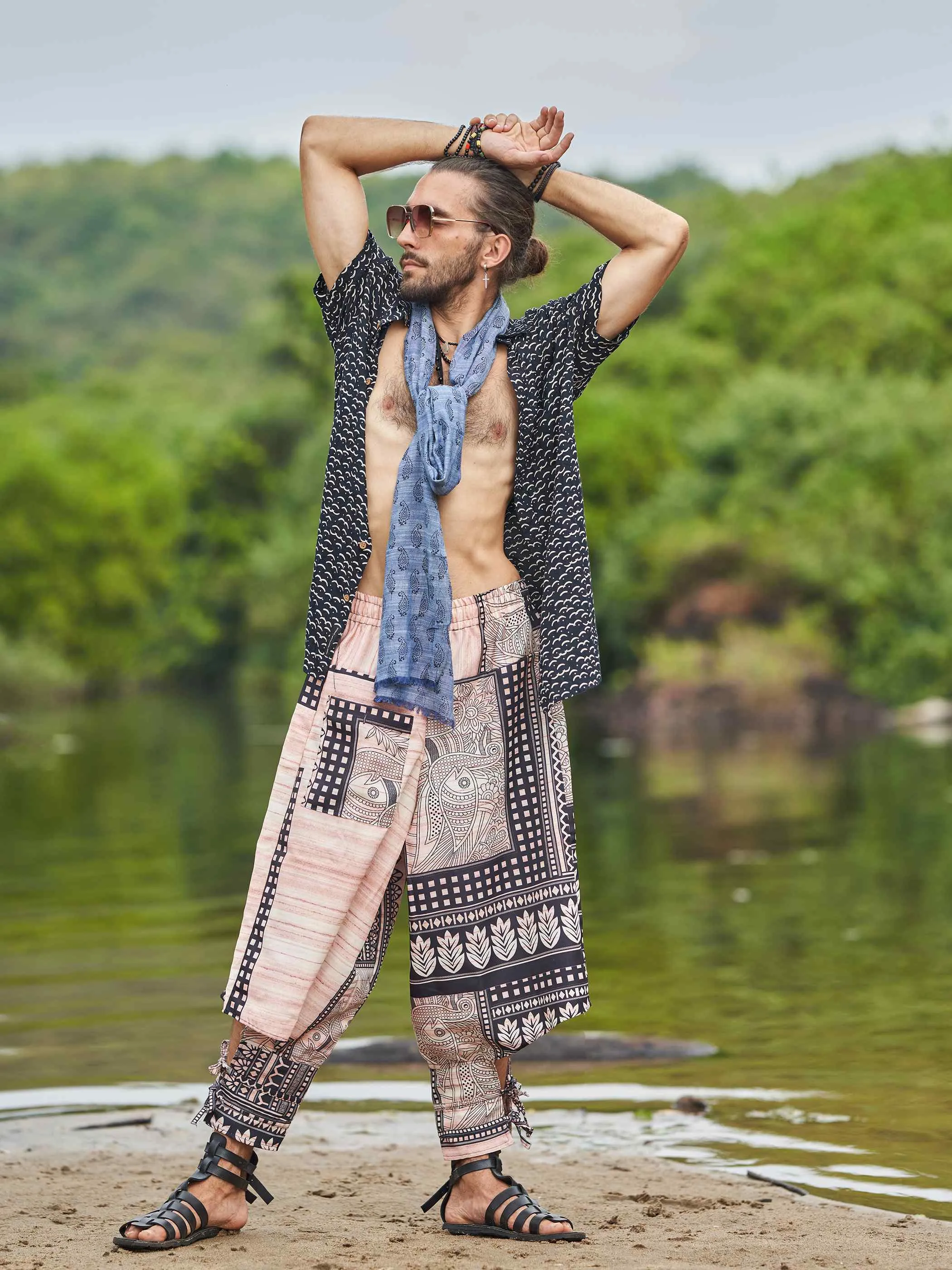 Men's Artistic Tribal Harem Pants for Travel Dance Yoga