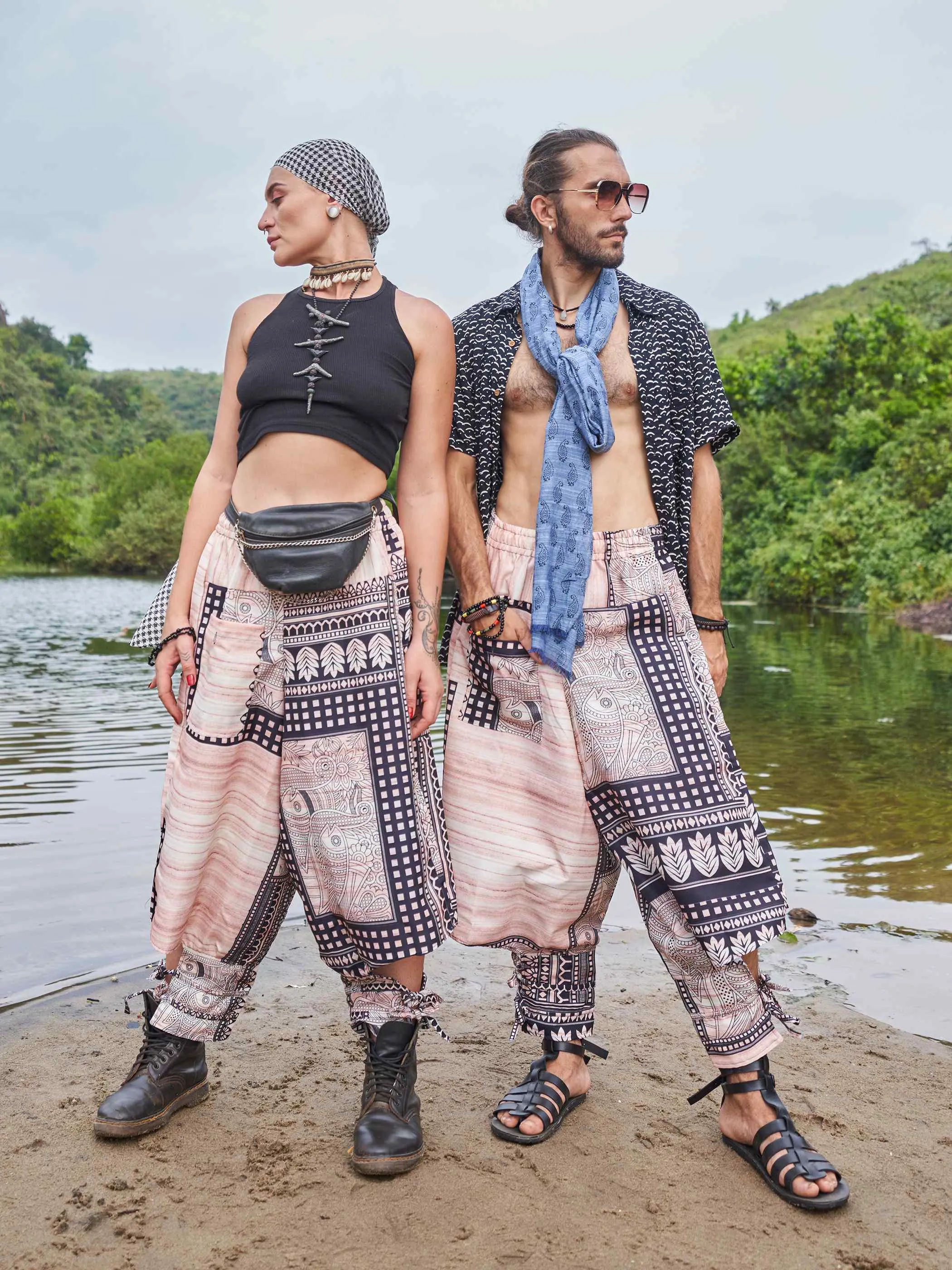 Men's Artistic Tribal Harem Pants for Travel Dance Yoga