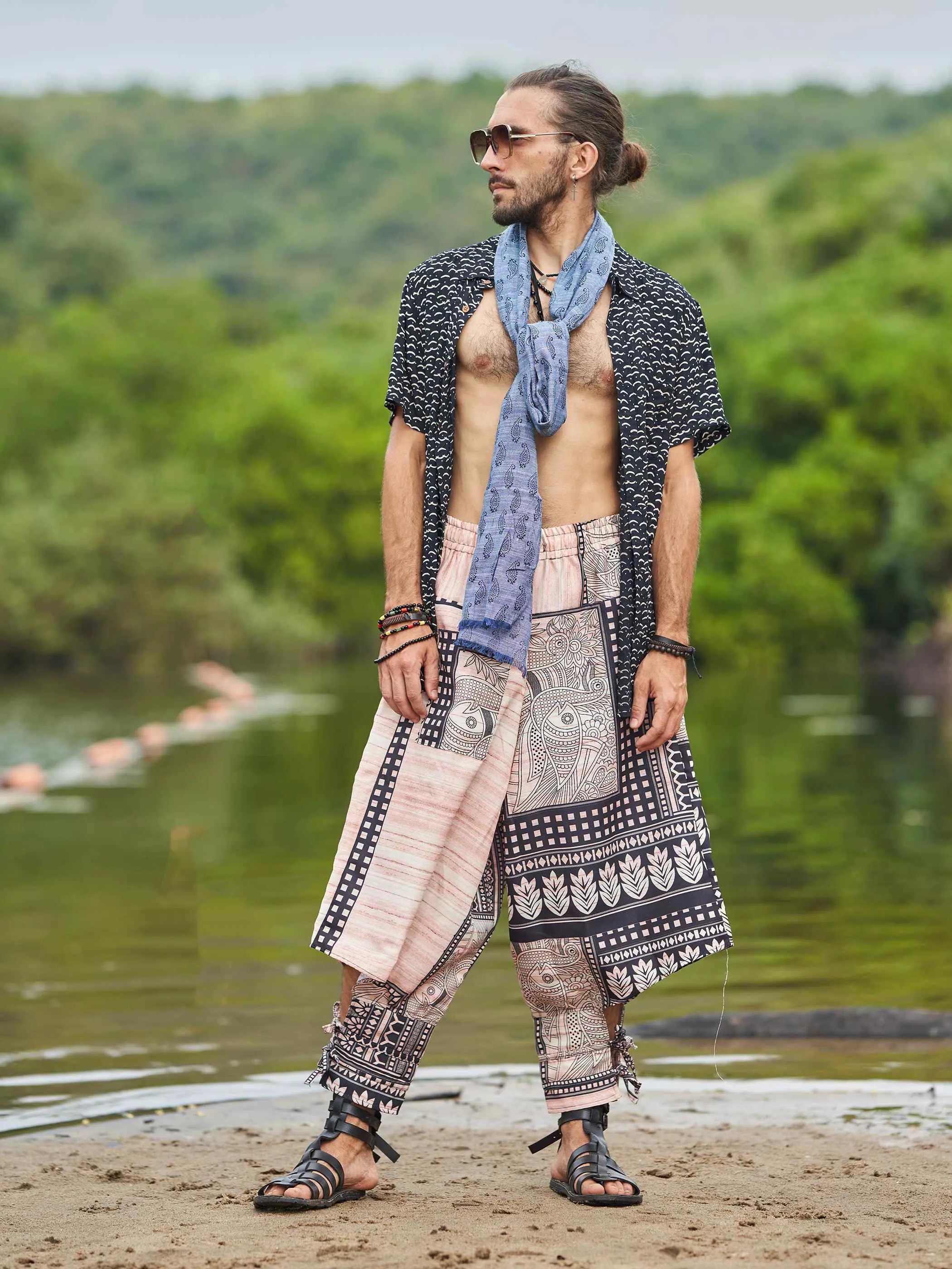 Men's Artistic Tribal Harem Pants for Travel Dance Yoga
