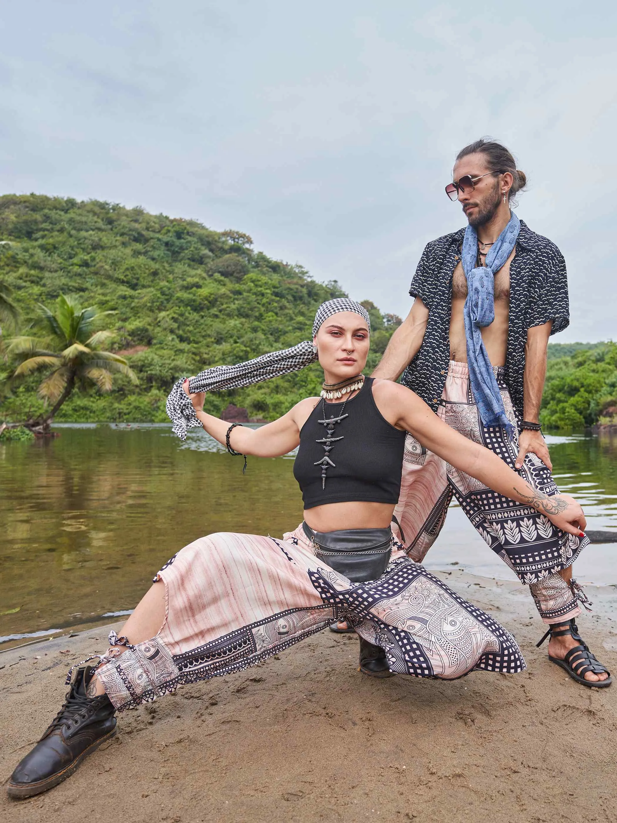 Men's Artistic Tribal Harem Pants for Travel Dance Yoga