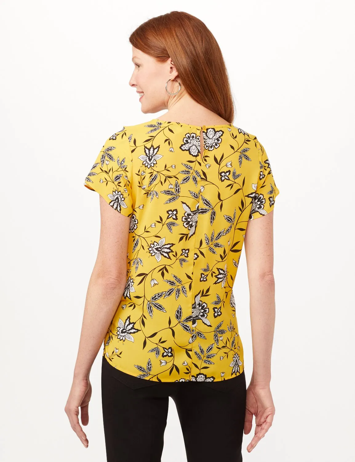 Tulip Sleeve Keyhole Top