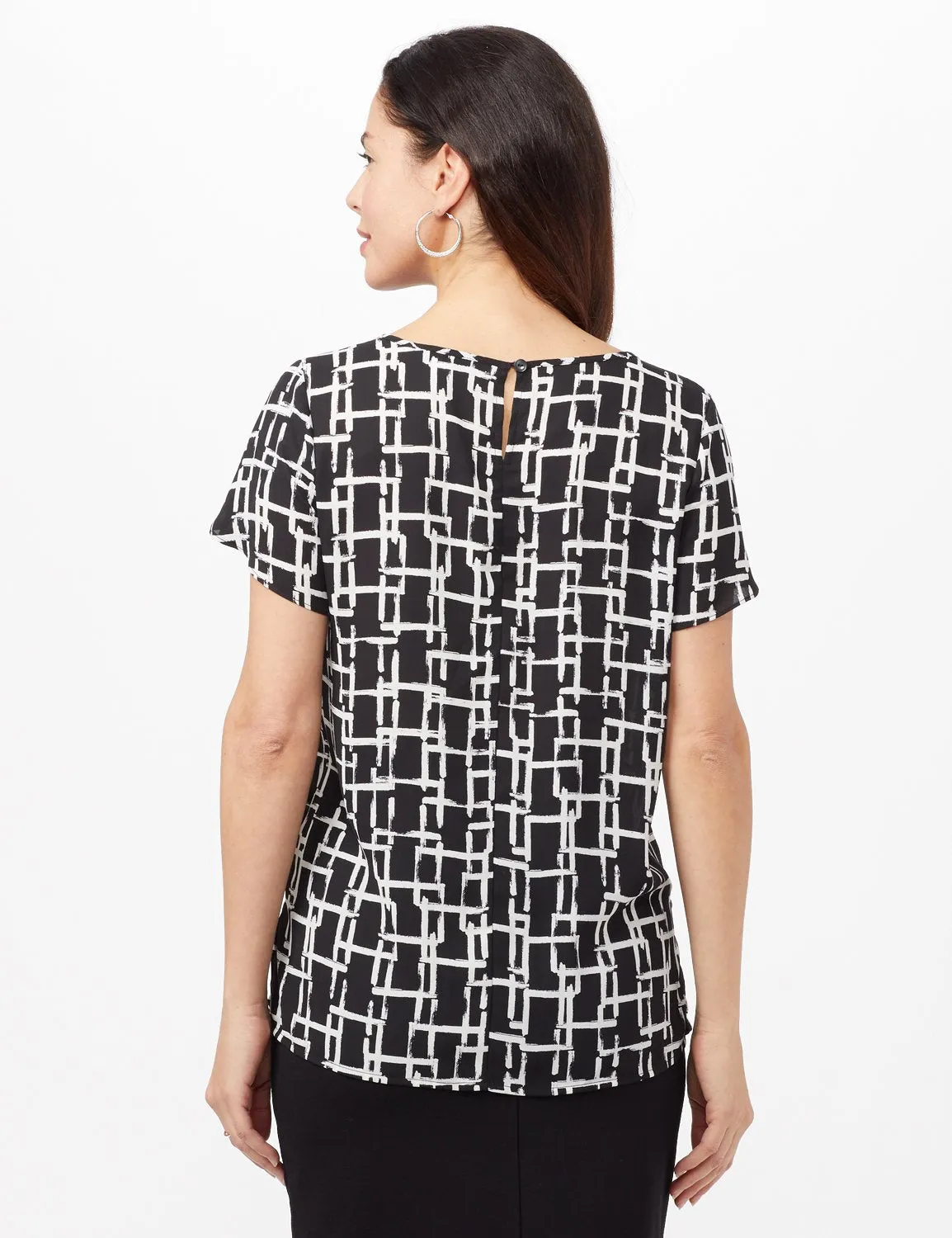 Tulip Sleeve Keyhole Top