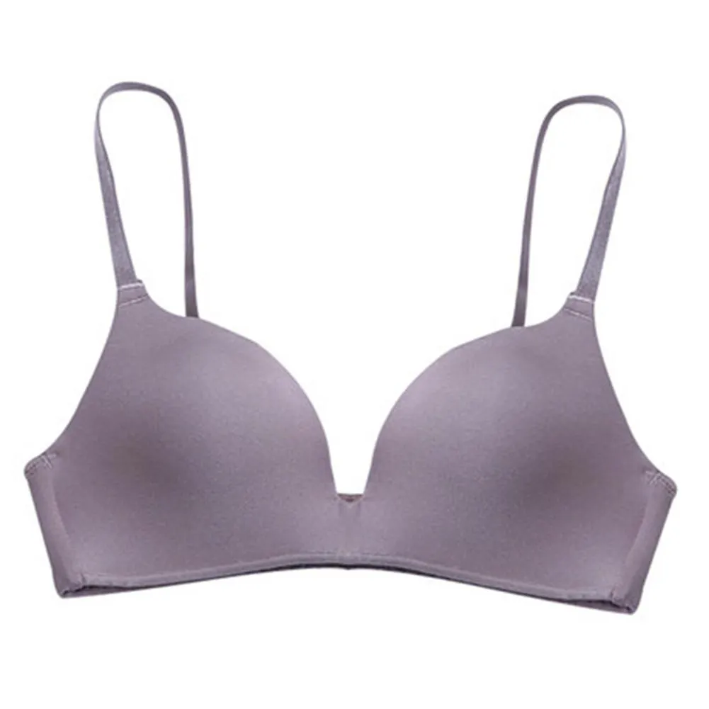 Varsbaby Ladies Push Up Underwear Solid Wire Free Comfortable Brass